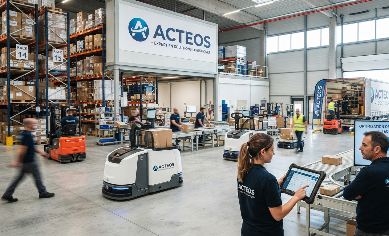 Acteos, une société française experte en solutions pour la logistique.